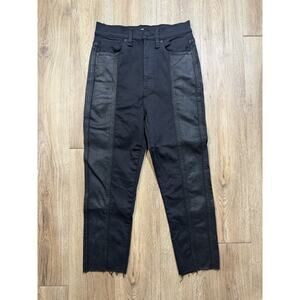 Women’s Black HighRise 26x21 Cropped , Edgy , Grunge Style Hudson Biker Pants